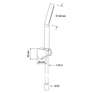 Душевая лейка Swedbe Hermes 5133B чёрный